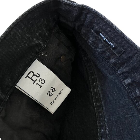 R13 Jake Crossover Denim Jean Shorts Sz 28 - Picture 5 of 9